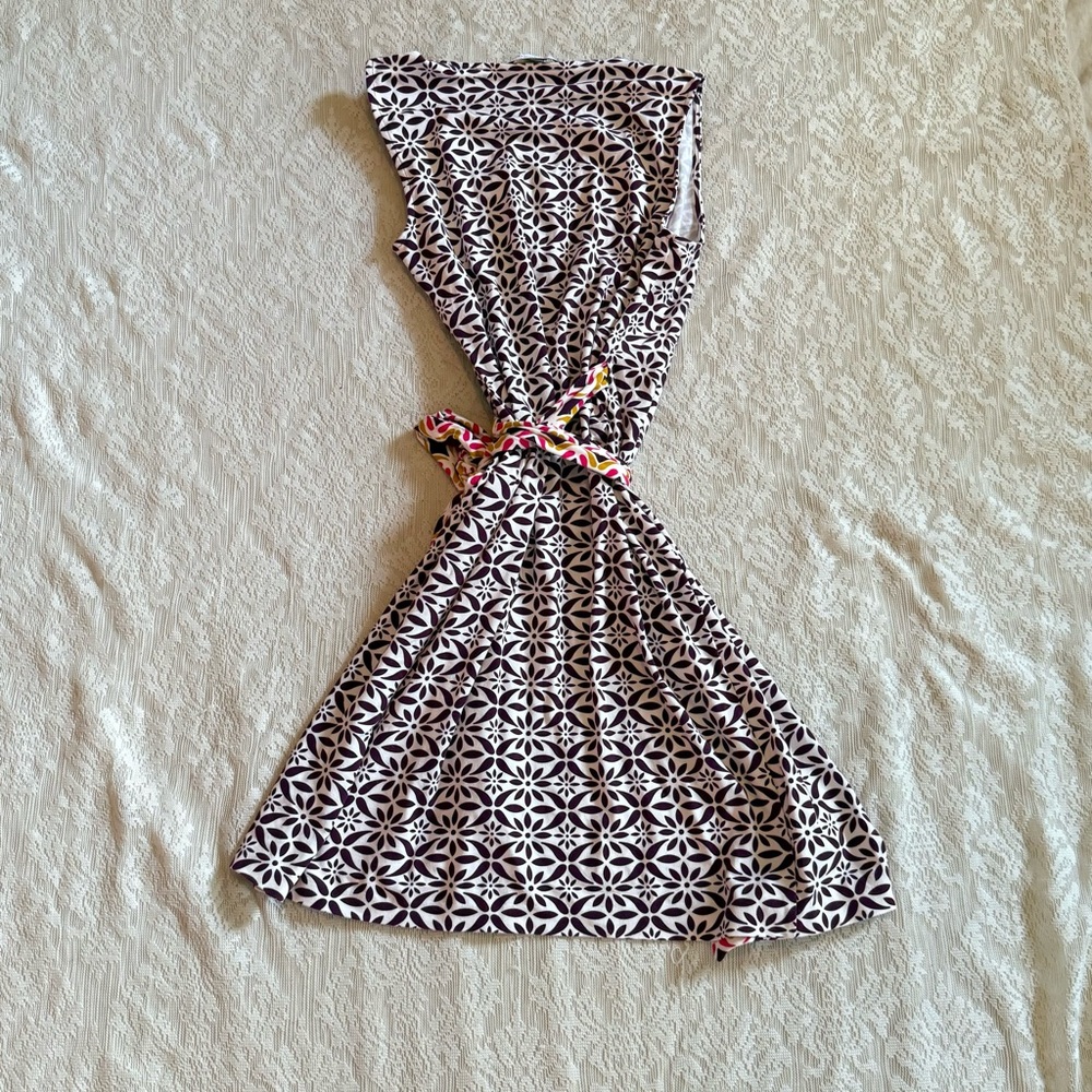Diane Von Furstenburg geometric patterned wrap mini dress - Picture 7 of 9